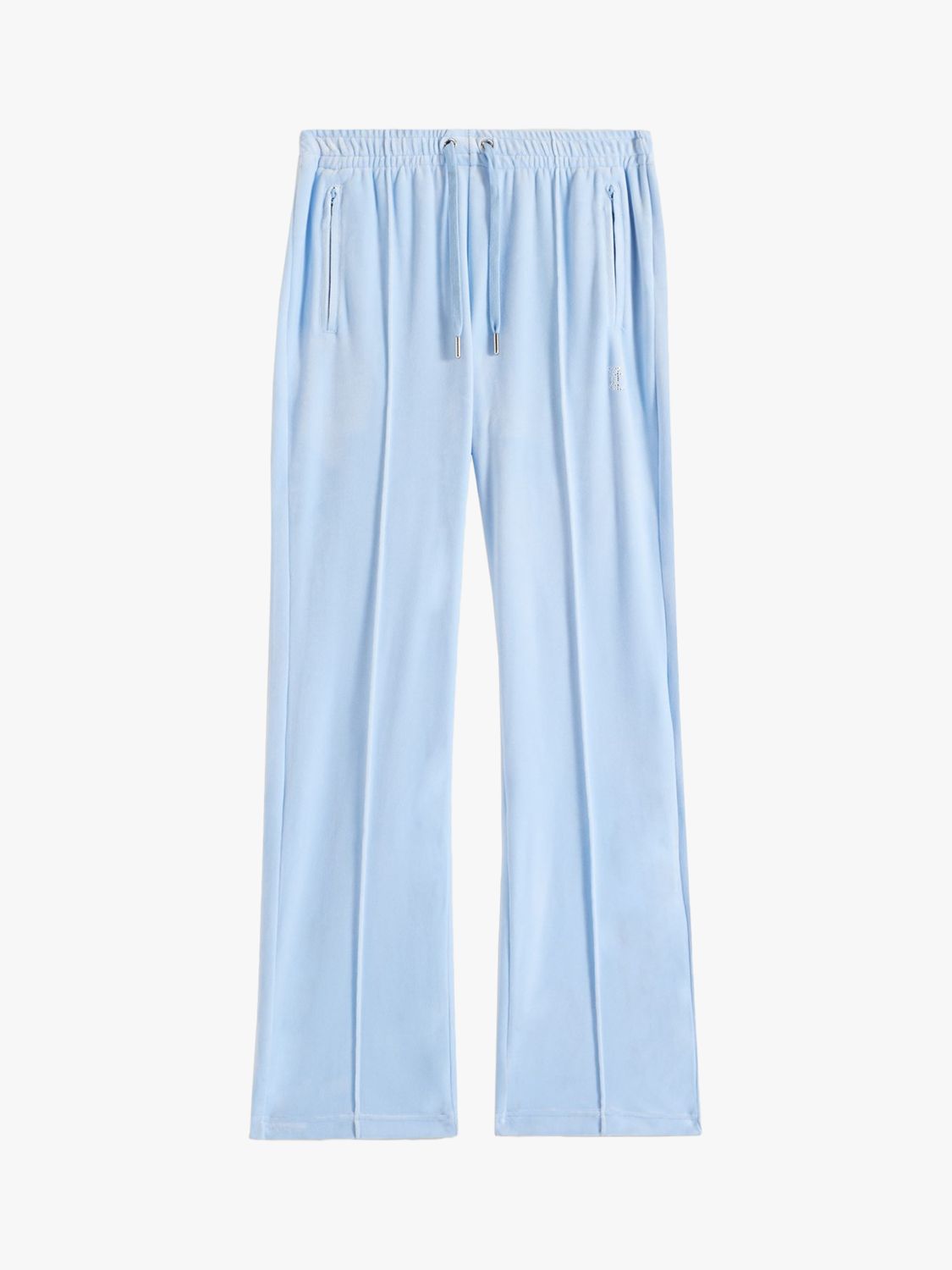 Juicy Couture Diamante Embellished Velour Track Joggers, Powder Blue, M