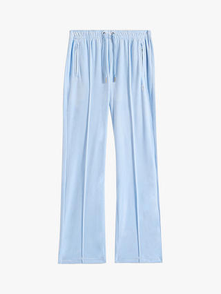 Juicy Couture Diamante Embellished Velour Track Joggers, Powder Blue