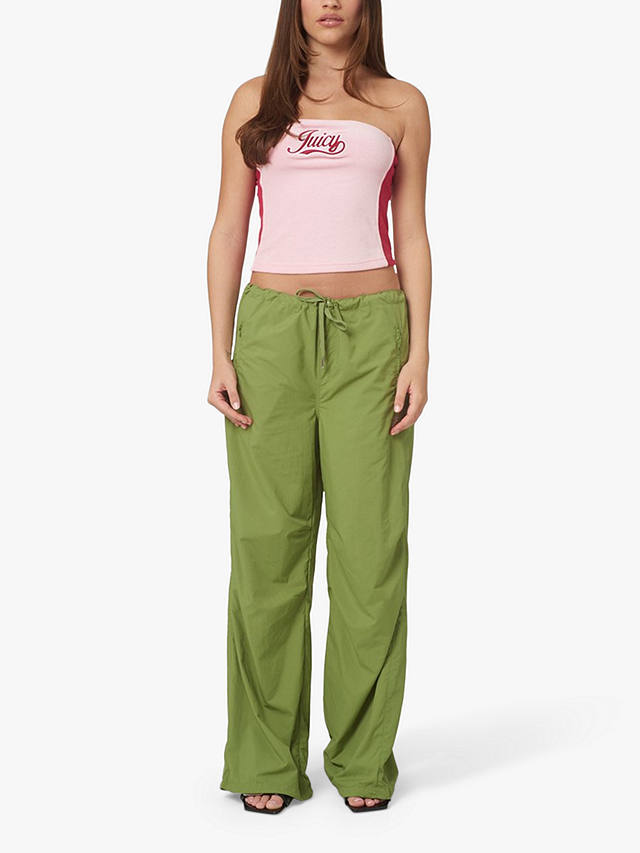 Juicy Couture Ayla Parachute Trousers, Mosstone