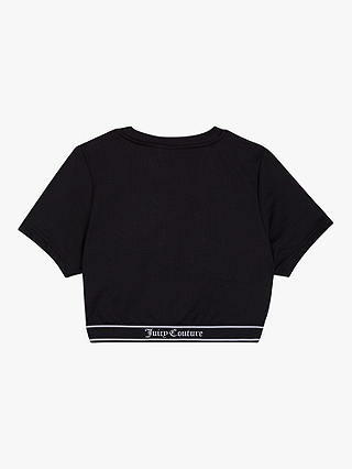 Juicy Couture Rayon Rib Short Sleeve Top, Black