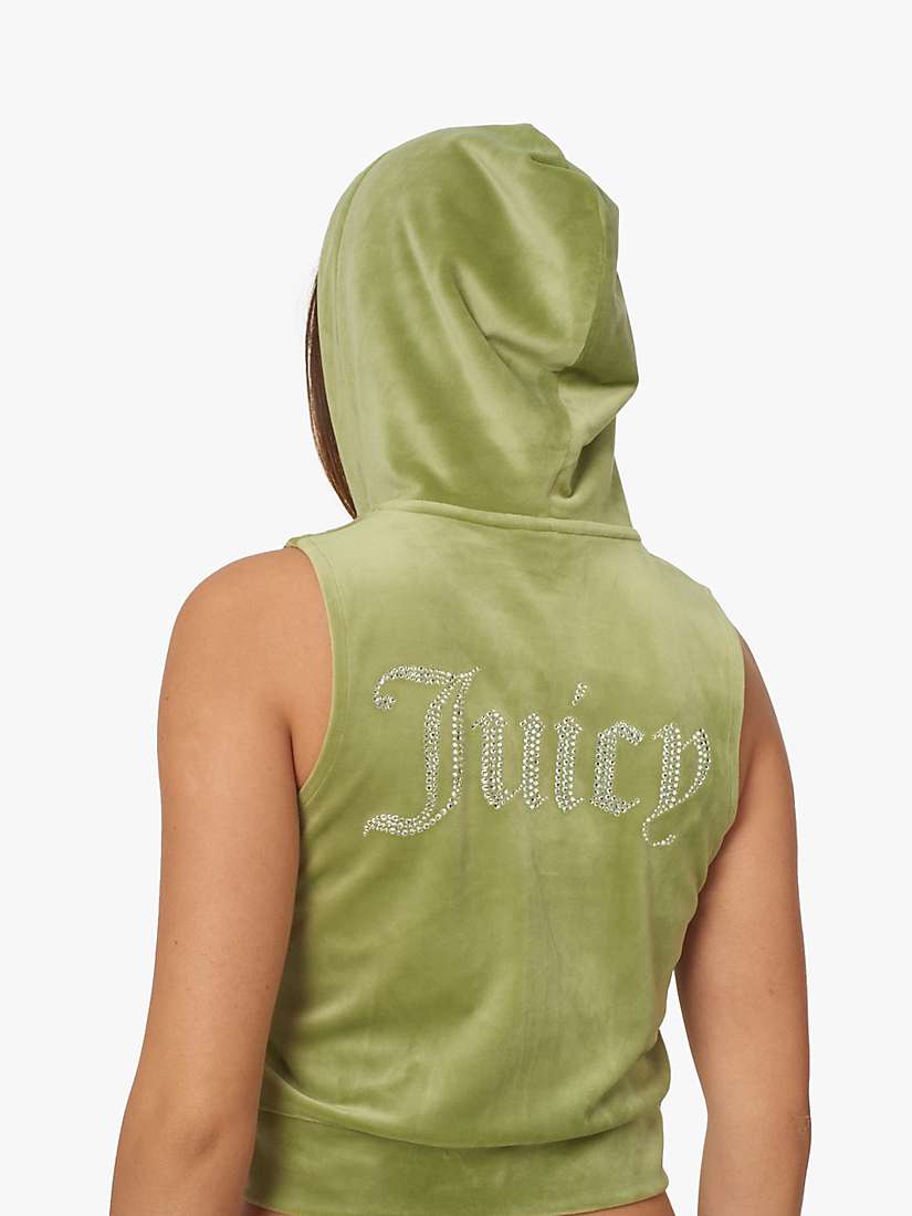 Buy Juicy Couture Gilly Velour Gilet, Mosstone Online at johnlewis.com