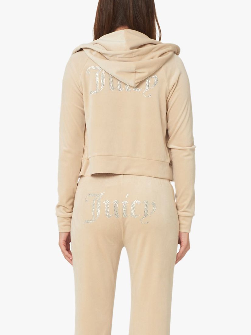Buy Juicy Couture Classic Velour Hoodie, Sand Online at johnlewis.com
