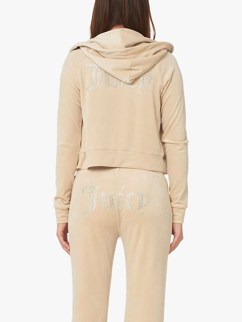 Buy Juicy Couture Classic Velour Hoodie, Sand Online at johnlewis.com