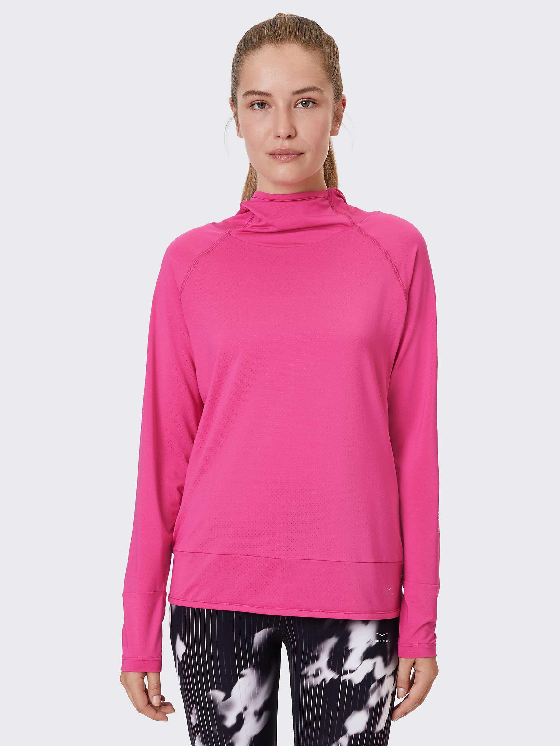 Buy Venice Beach Minka Long Sleeve Hooded Top, Virtual Pink Online at johnlewis.com