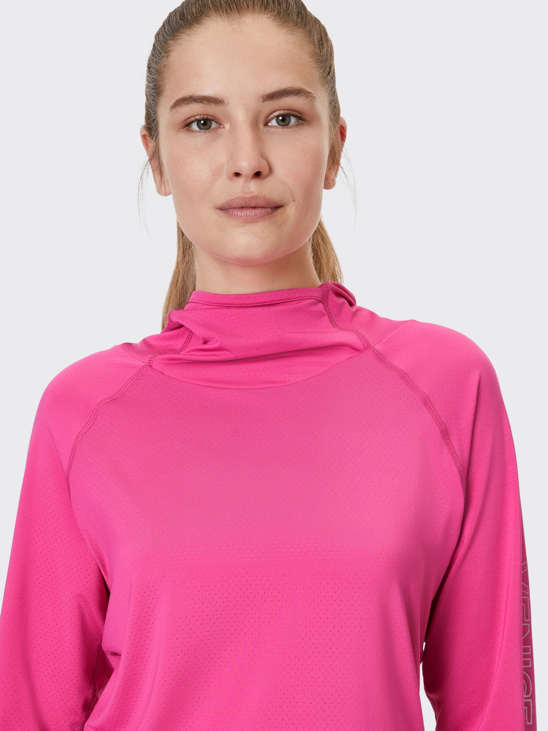 Venice Beach Minka Long Sleeve Hooded Top, Virtual Pink, XS