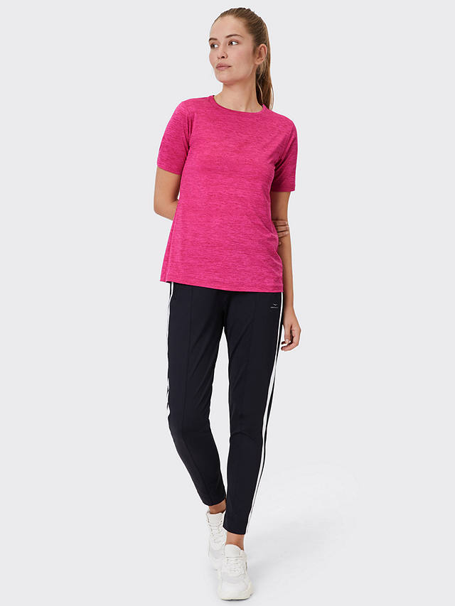 Venice Beach Sia Melange Relaxed Fit Sports T-Shirt, Virtual Pink
