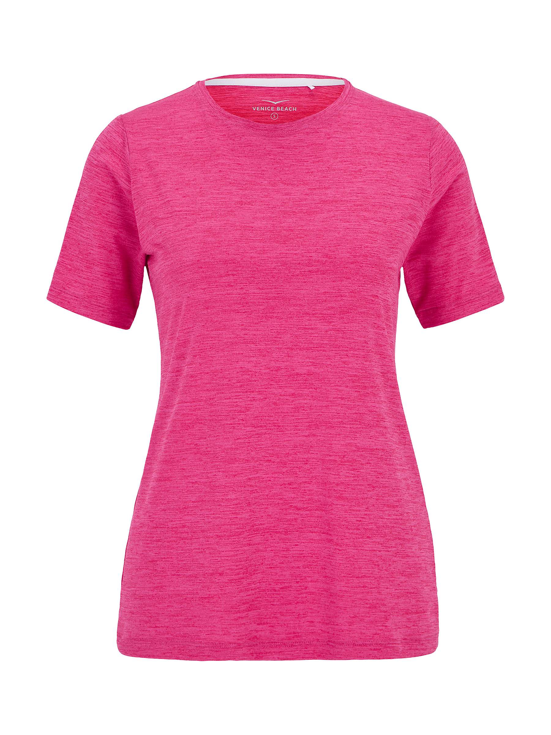 Buy Venice Beach Sia Melange Relaxed Fit Sports T-Shirt, Virtual Pink Online at johnlewis.com
