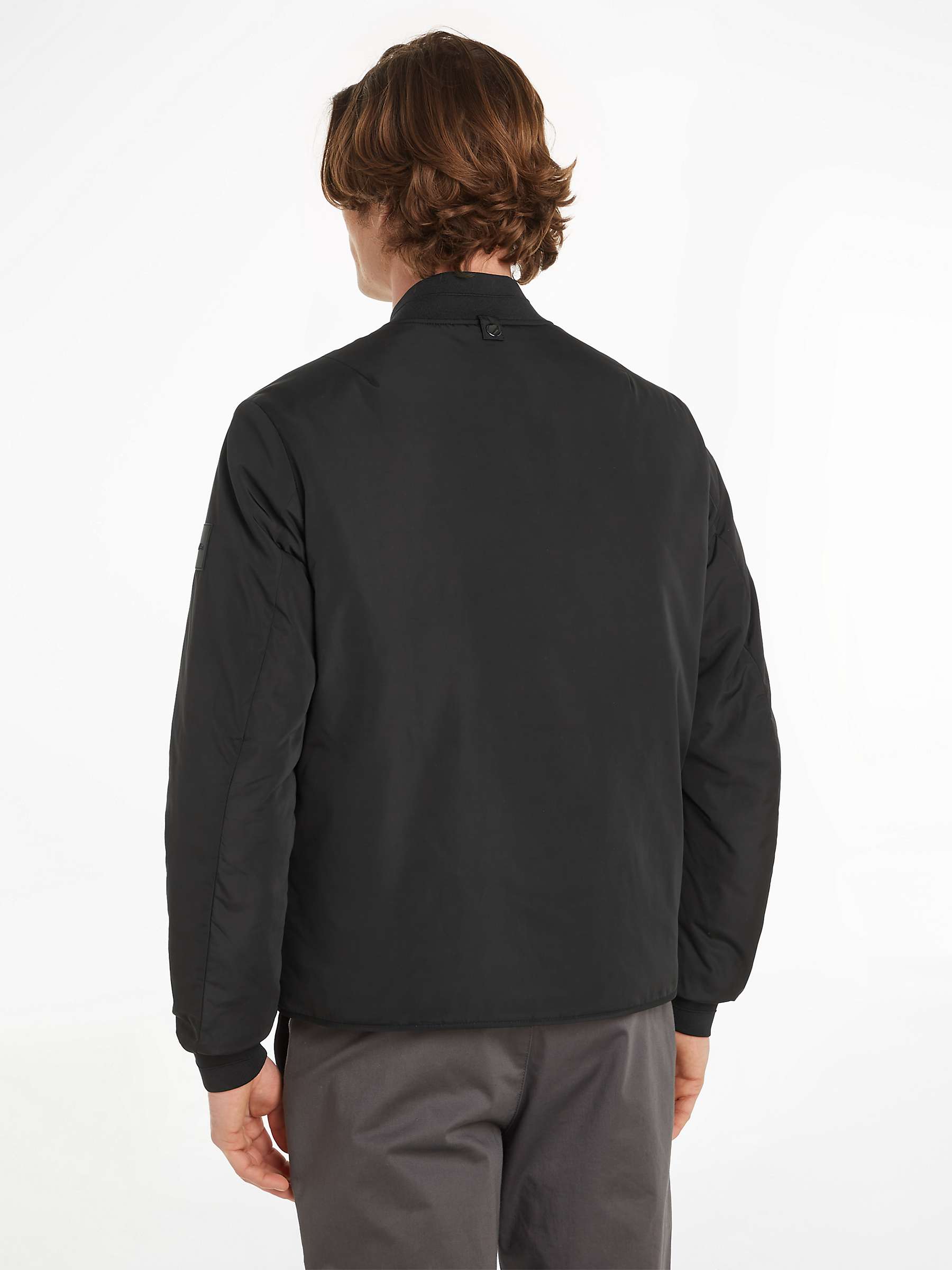Buy Calvin Klein Super Lightweight Bomber Jacket, Black Online at johnlewis.com