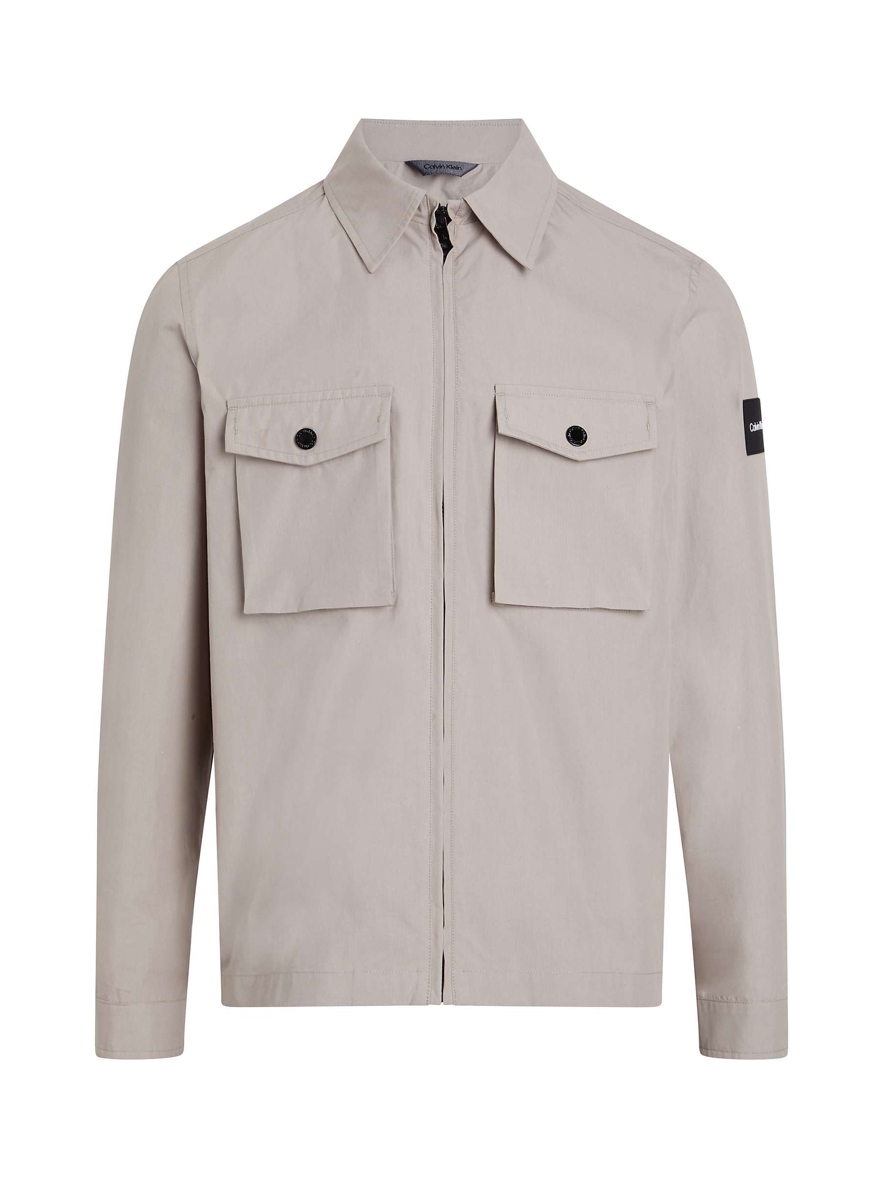 Buy Calvin Klein Recycled Light Shirt Jacket, Grey Online at johnlewis.com