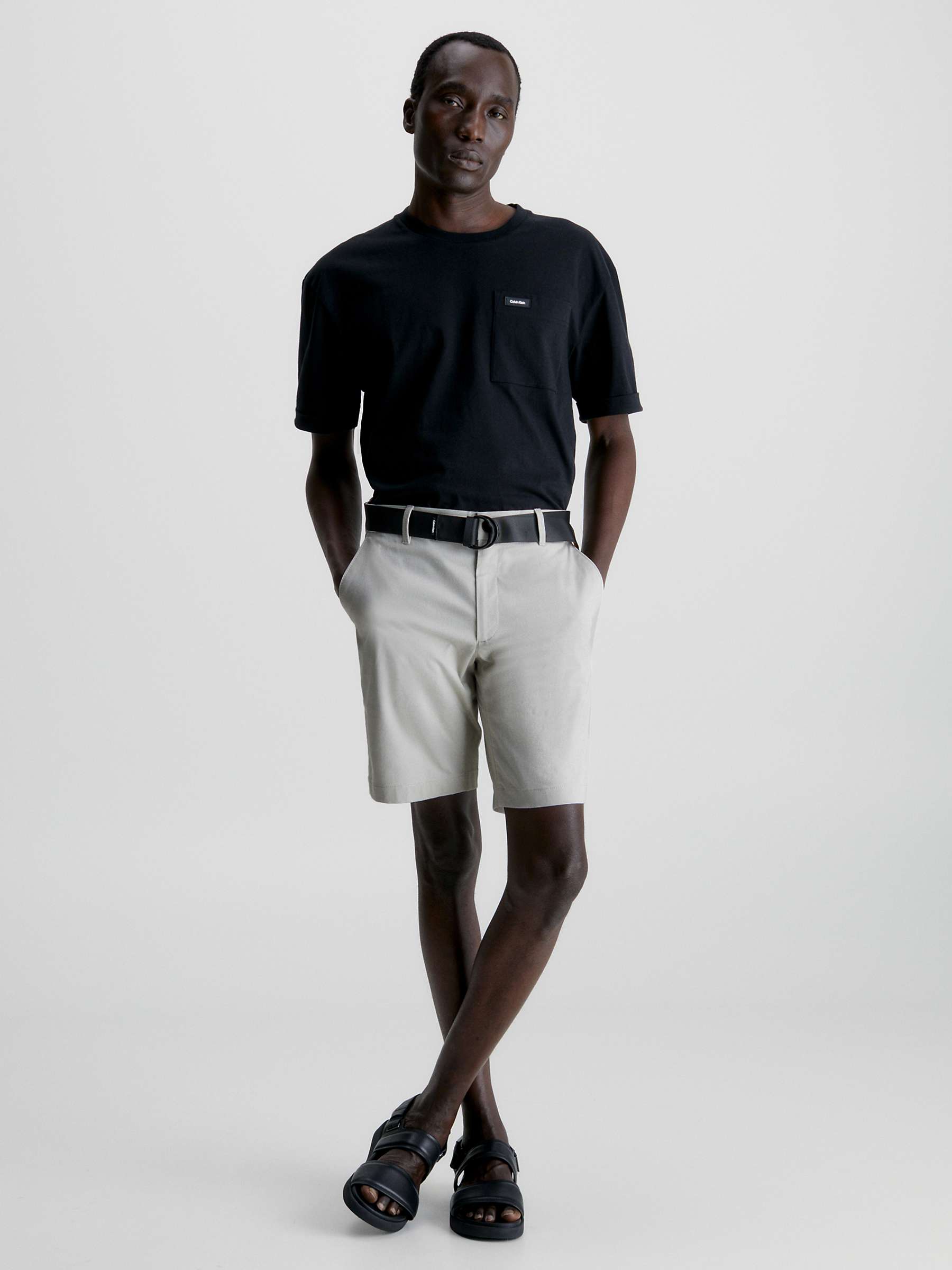 Buy Calvin Klein Modern Twill Minimal Slim Fit Belted Shorts Online at johnlewis.com