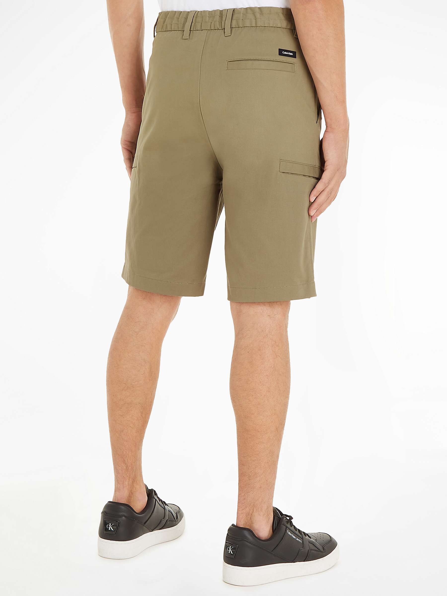 Buy Calvin Klein Modern Twill Cargo Shorts, Green Online at johnlewis.com