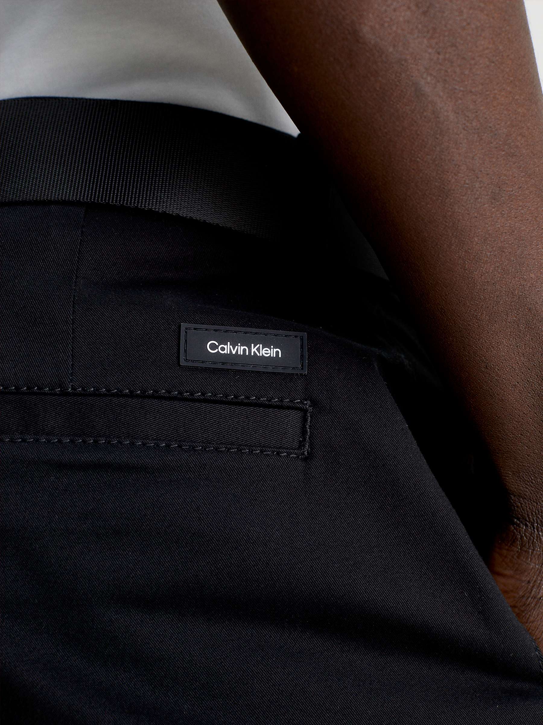 Buy Calvin Klein Modern Twill Slim Short, Black Online at johnlewis.com