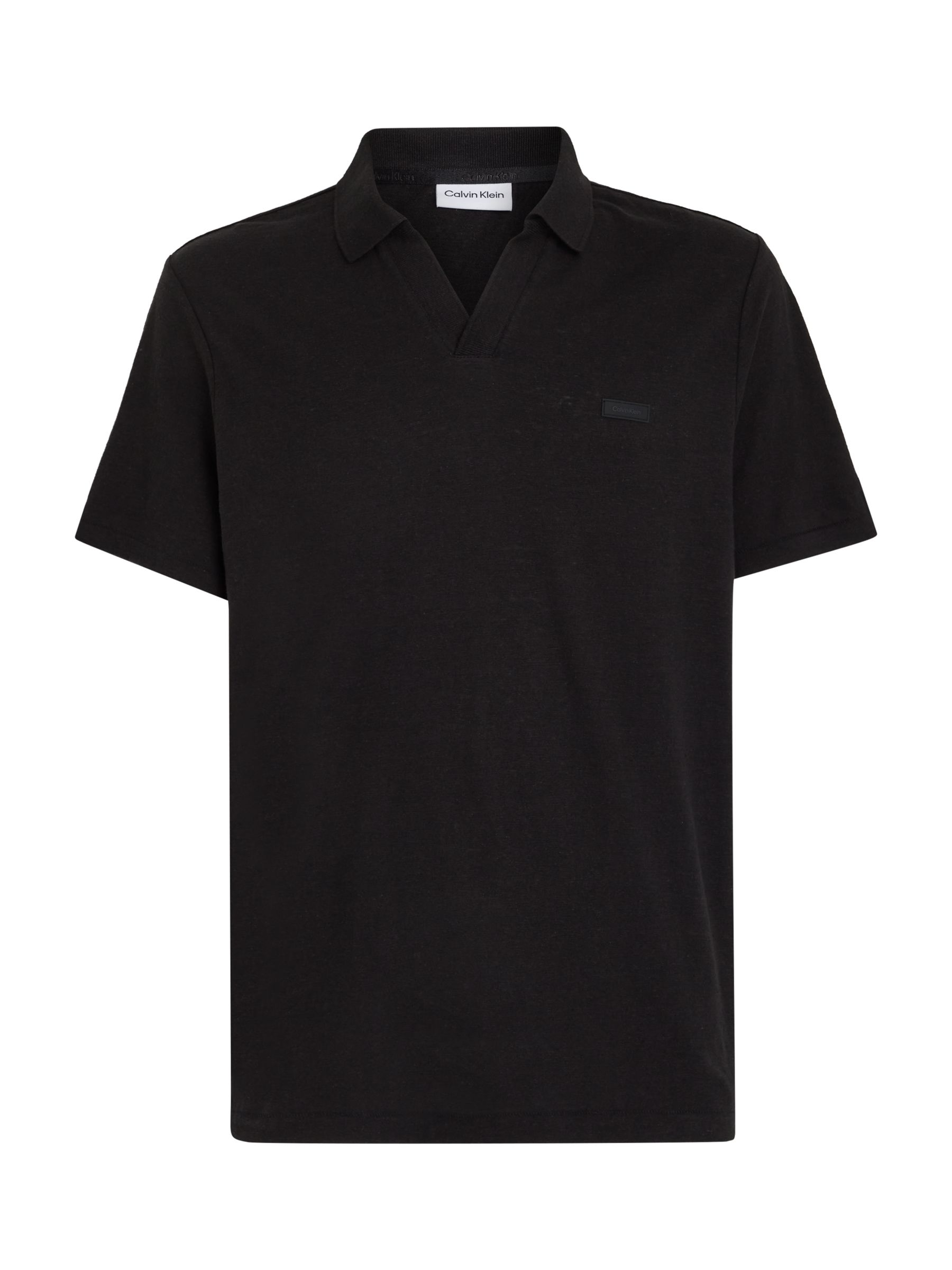 Calvin Klein Organic Cotton Short Sleeve Polo Shirt, Ck Black, L