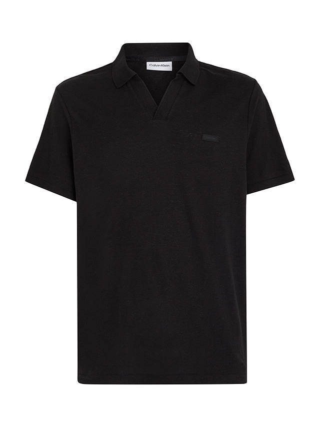 Calvin Klein Organic Cotton Short Sleeve Polo Shirt, Ck Black