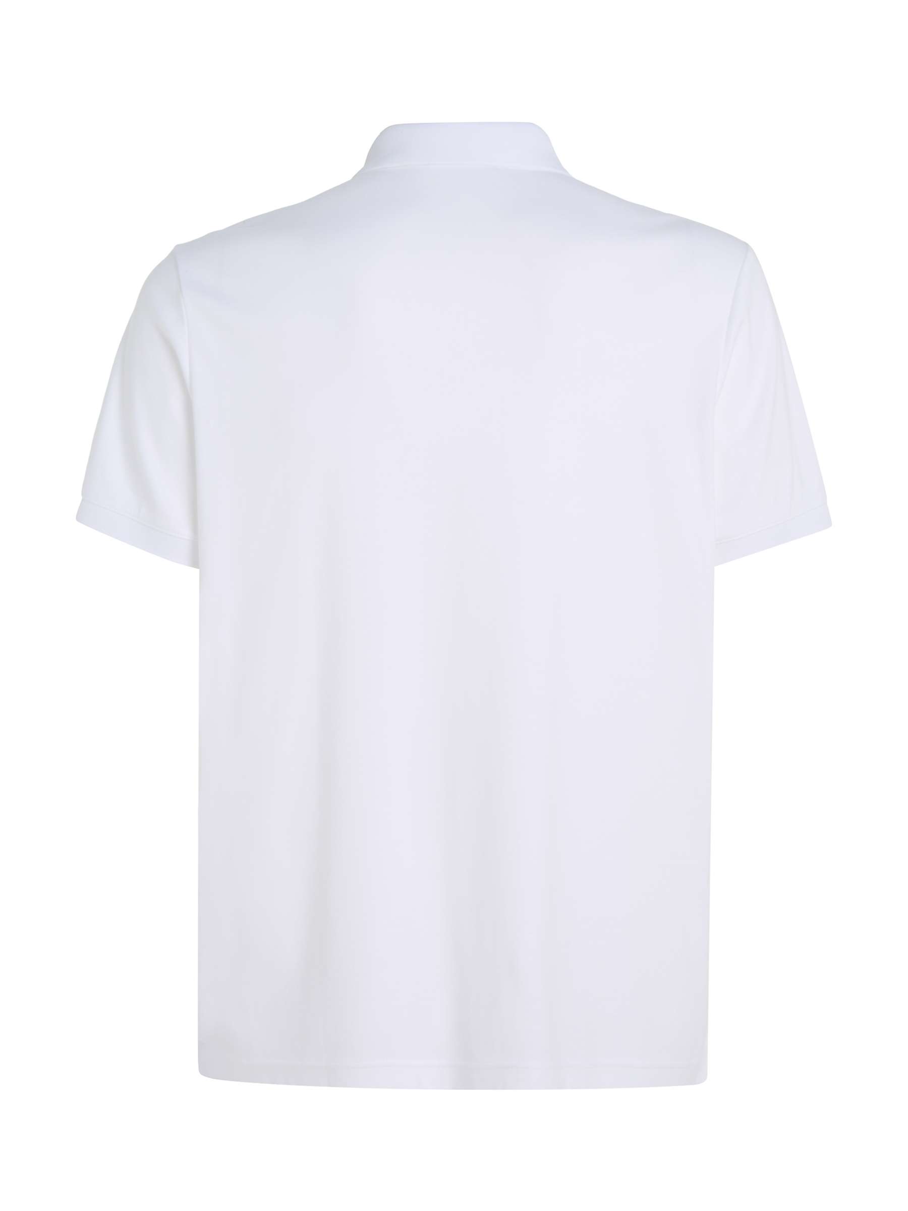 Buy Calvin Klein Cotton Zip Polo Top, Bright White Online at johnlewis.com