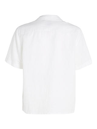 Calvin Klein Linen Blend Cuban Shirt, Bright White