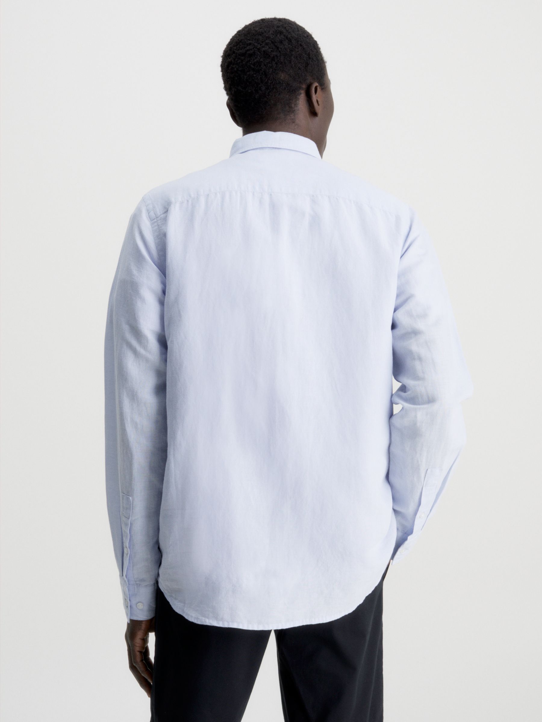 Buy Calvin Klein Linen Cotton Shirt, Light Blue Online at johnlewis.com
