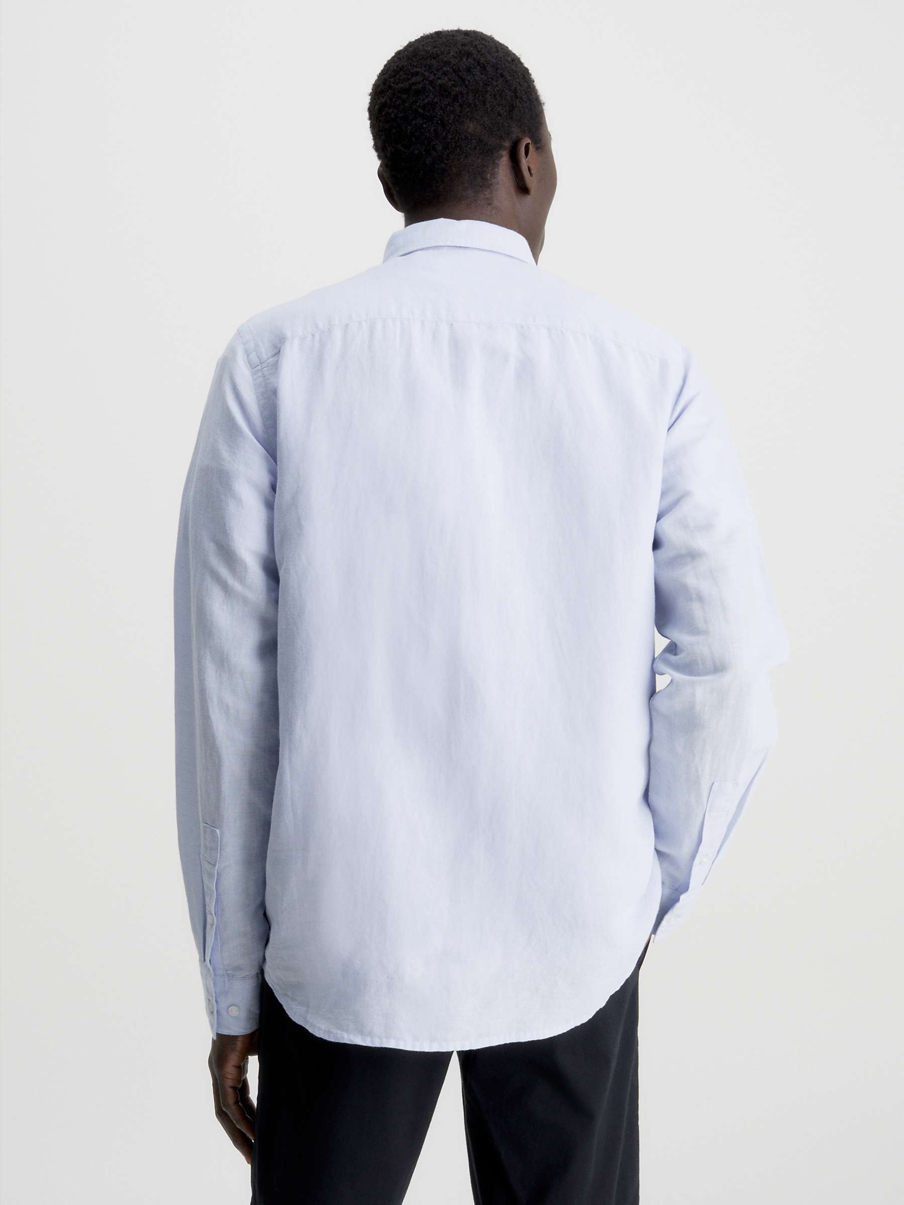 Buy Calvin Klein Linen Cotton Shirt, Light Blue Online at johnlewis.com