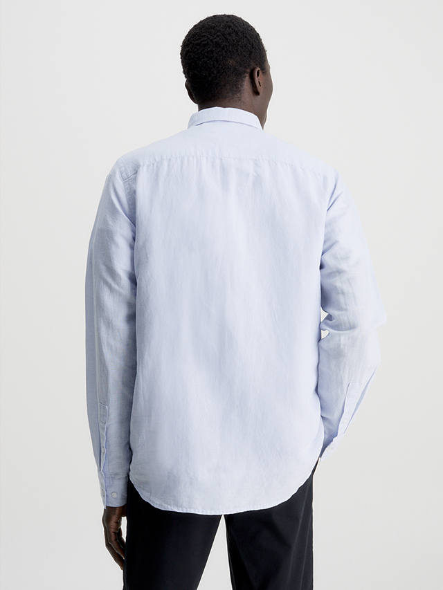 Calvin Klein Linen Cotton Shirt, Light Blue