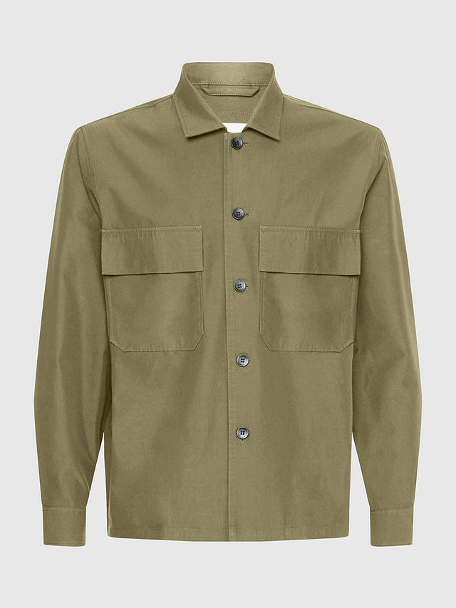 Calvin Klein Cotton Overshirt, Delta Green