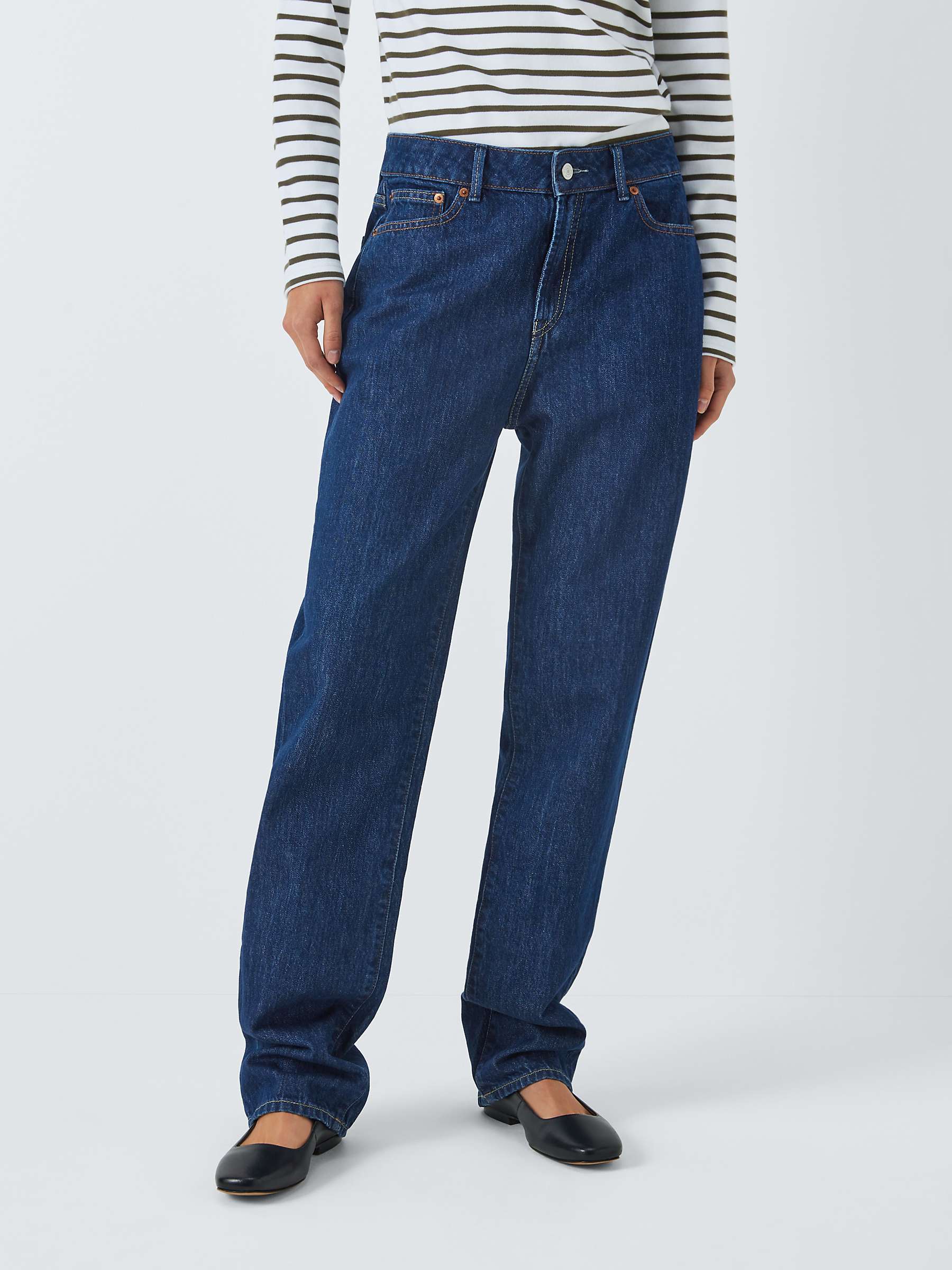 Buy Armor Lux Straight Leg Jeans, Blue Online at johnlewis.com