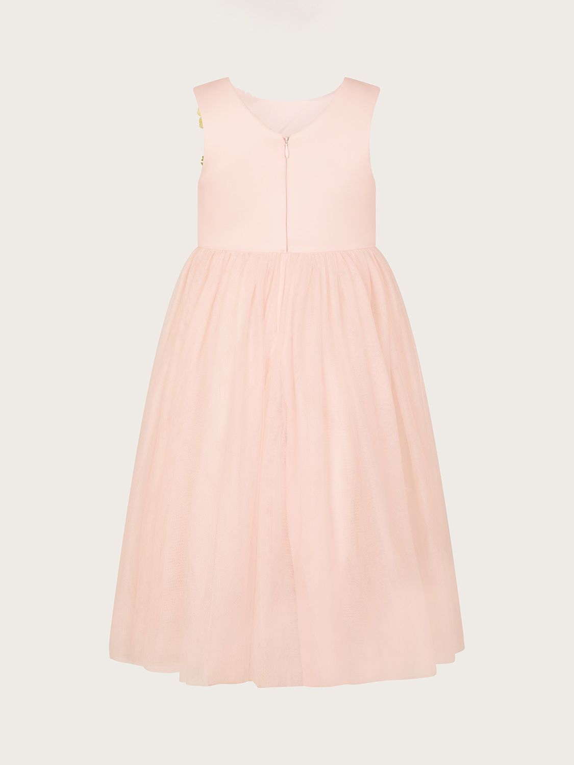 Buy Monsoon Kids' Sunflower Embroidered Scuba Occasion Dress, Pink Online at johnlewis.com