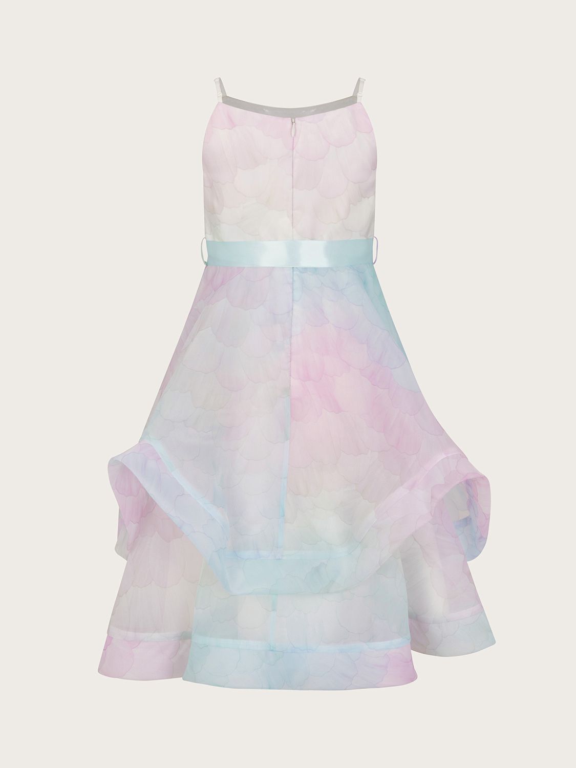 Buy Monsoon Kids' Ellie Ombre Petal Ruffle Occasion Dress, Multi Online at johnlewis.com