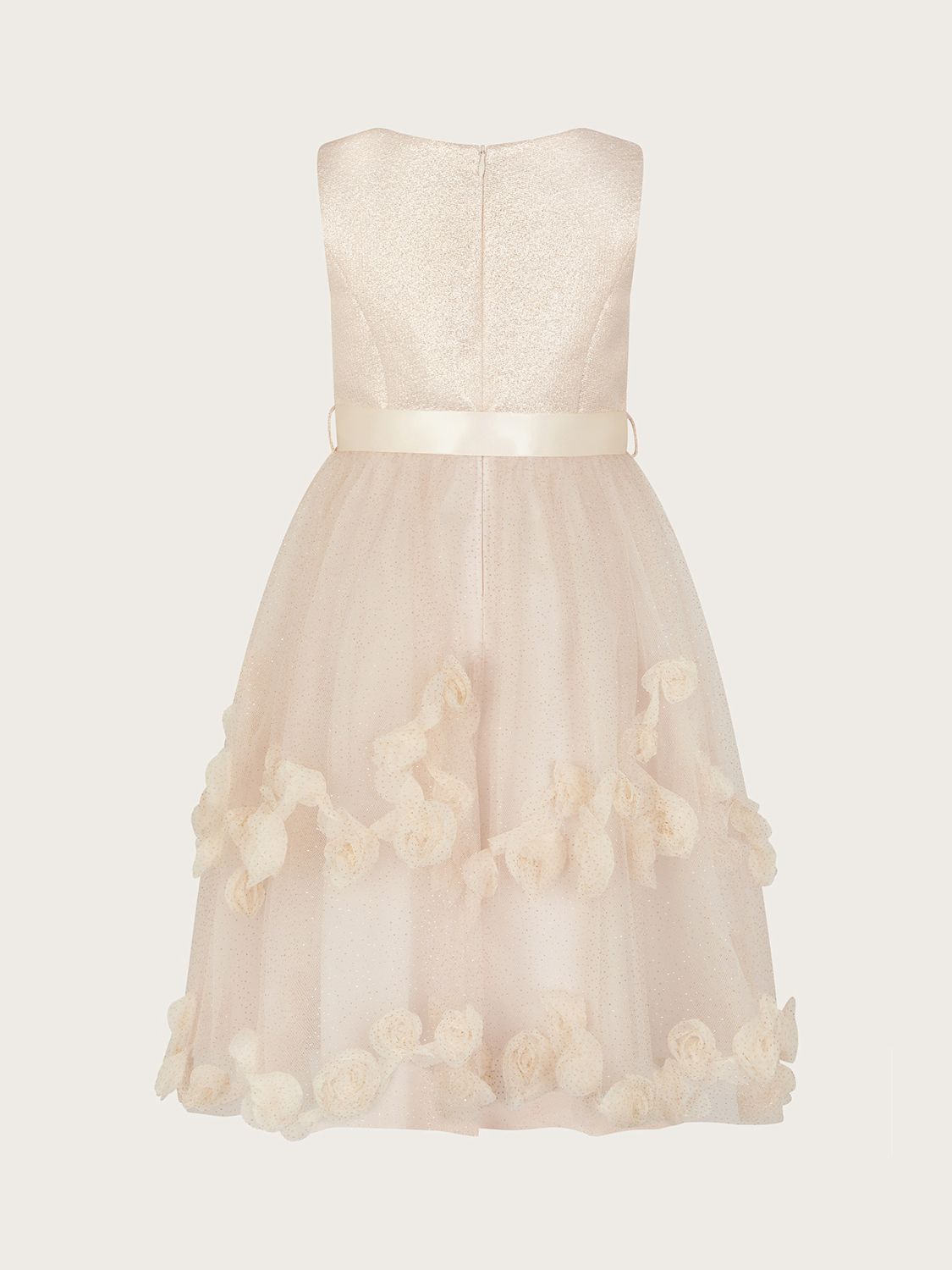 Buy Monsoon Kids' Amber Diamante 3D Rose Occasion Dress Online at johnlewis.com