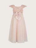 Monsoon Kids' Estella Lace Detail Maxi Dress, Pink
