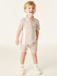 Ted Baker Baby Logo Polo Shirt & Shorts Set, Stone, Stone