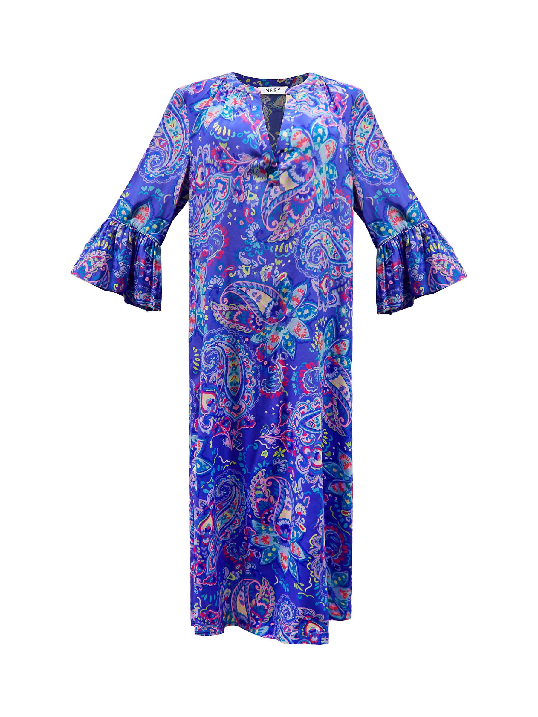 Buy NRBY Penelope Painterley Paisley Silk Dress, Multi Online at johnlewis.com