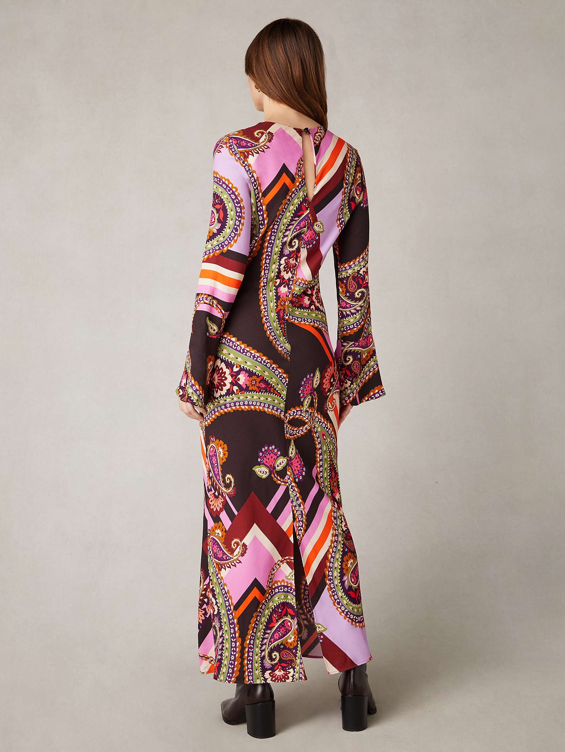 Buy Ro&Zo Paisley Print Maxi Dress, Black/Multi Online at johnlewis.com