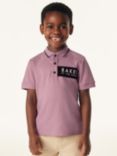 Ted Baker Kids' Logo Polo Shirt, Pink