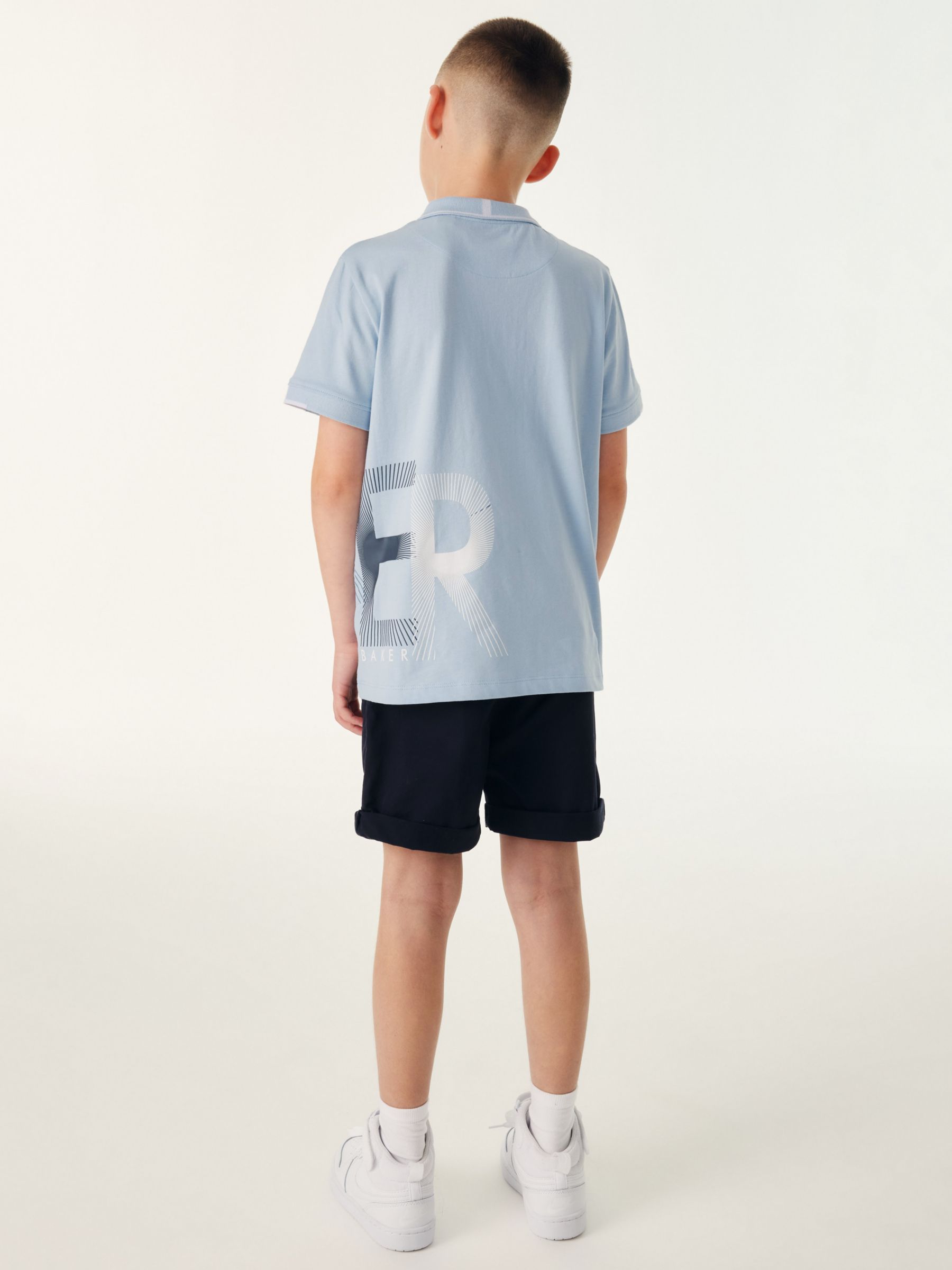 Buy Ted Baker Kids' Kids' Logo Zip Polo Shirt, Blue Online at johnlewis.com