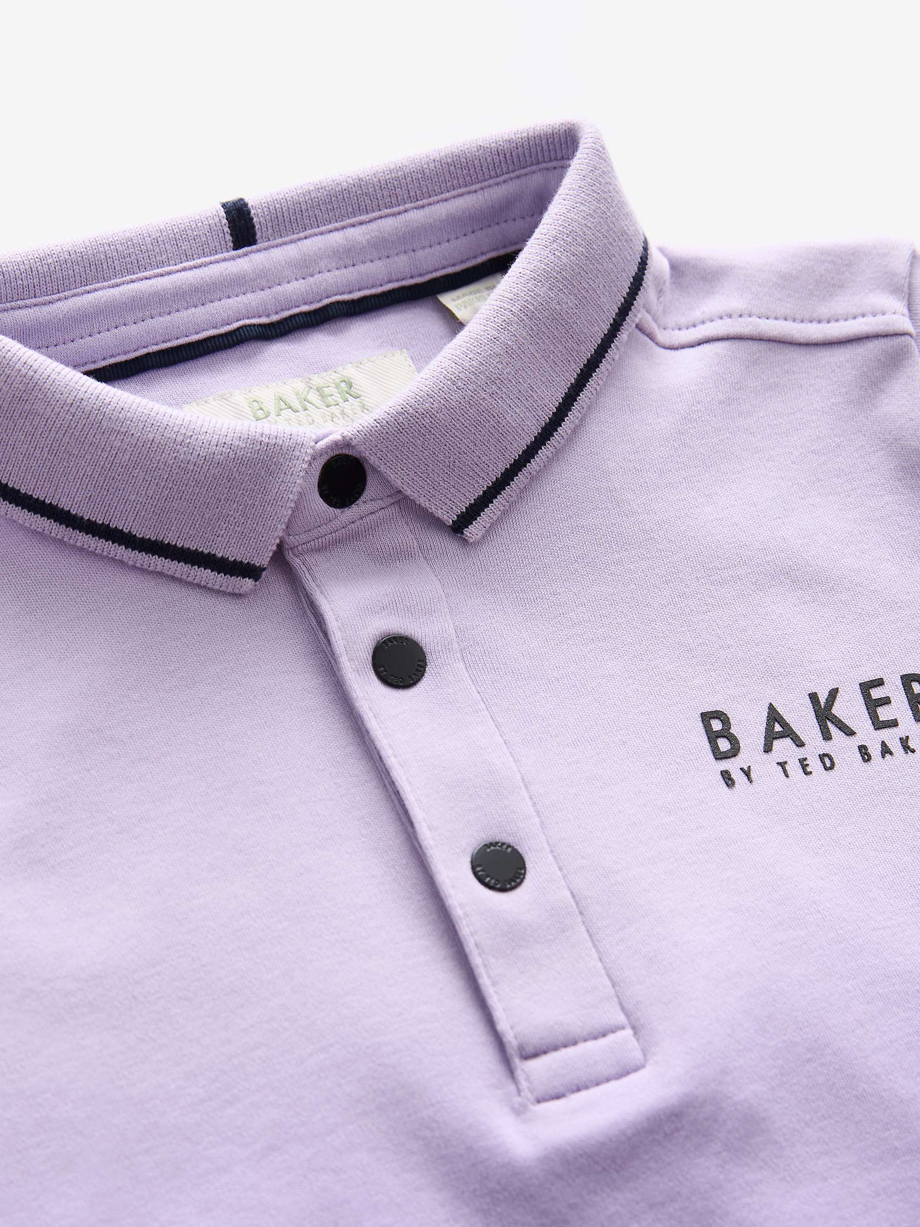 Buy Ted Baker Kids' Logo Ombre Polo Shirt, Lilac Online at johnlewis.com