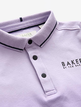 Ted Baker Kids' Logo Ombre Polo Shirt, Lilac