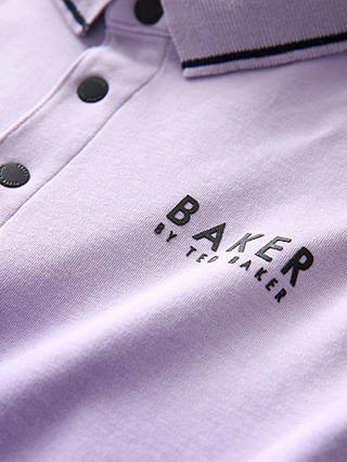 Ted Baker Kids' Logo Ombre Polo Shirt, Lilac