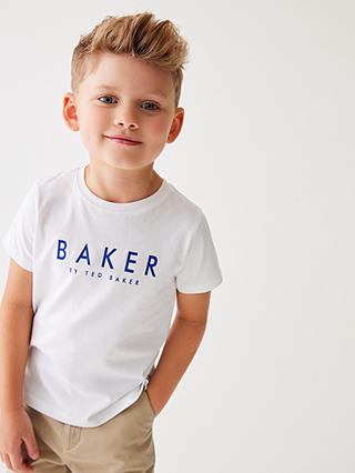 Ted Baker Kids' Floral Overshirt & Logo T-Shirt Set, Navy