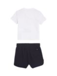 Tommy Hilfiger Baby Logo Short and T-Shirt Set, White/Navy, White/Navy