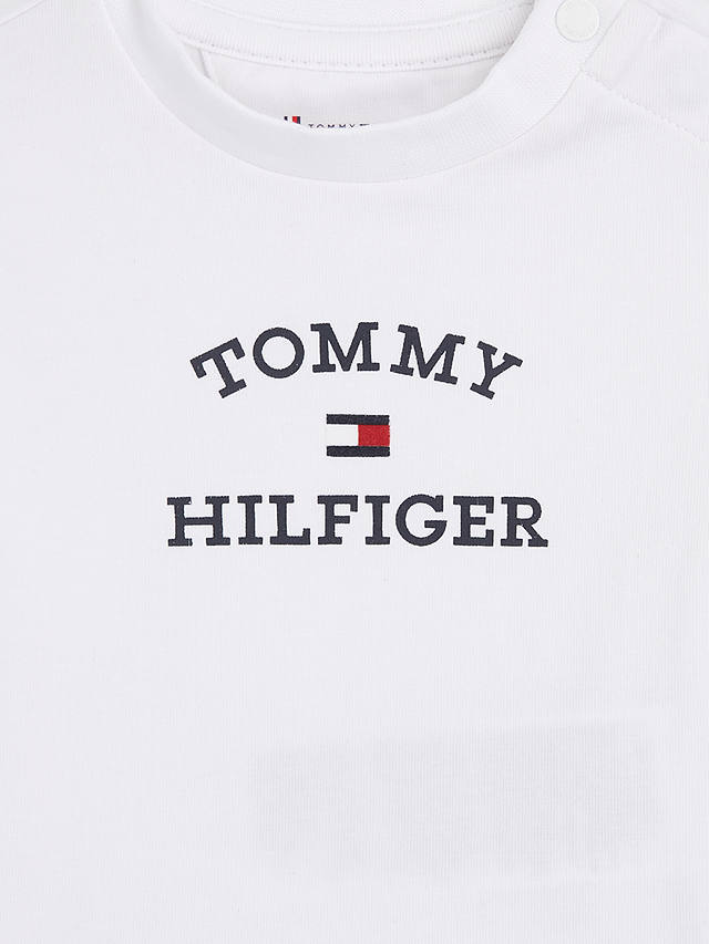Tommy Hilfiger Baby Logo Short and T-Shirt Set, White/Navy