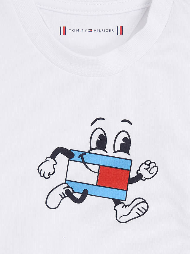 Tommy Hilfiger Baby, Fun Flag T-Shirt & Stripe Dungarees Set, Denim