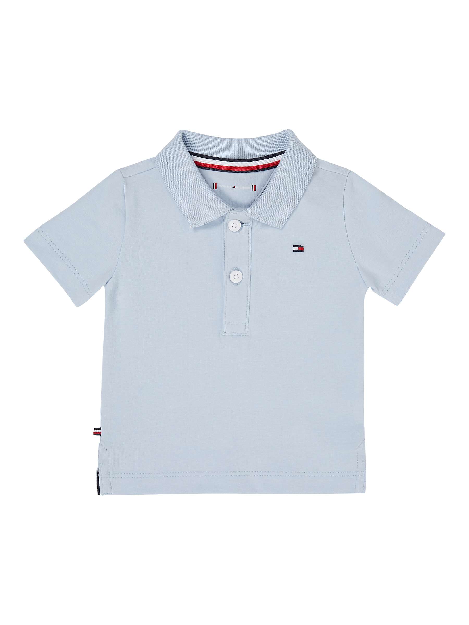 Buy Tommy Hilfiger Baby Flag Logo Polo Shirt, Breezy Blue Online at johnlewis.com