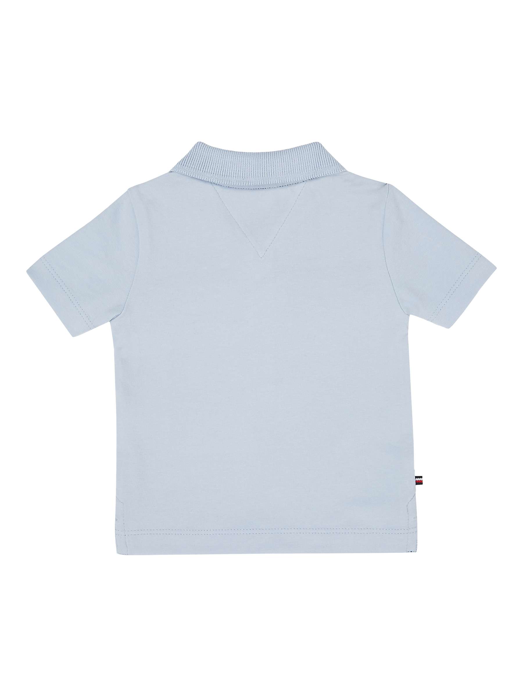 Buy Tommy Hilfiger Baby Flag Logo Polo Shirt, Breezy Blue Online at johnlewis.com