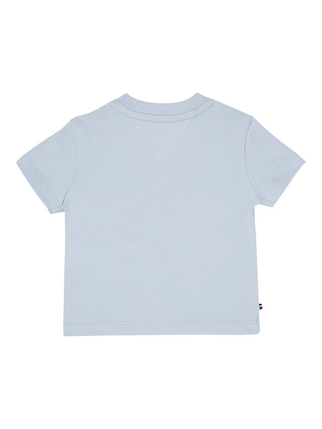 Tommy Hilfiger Baby Gingham Flag Logo T-Shirt, Breezy Blue