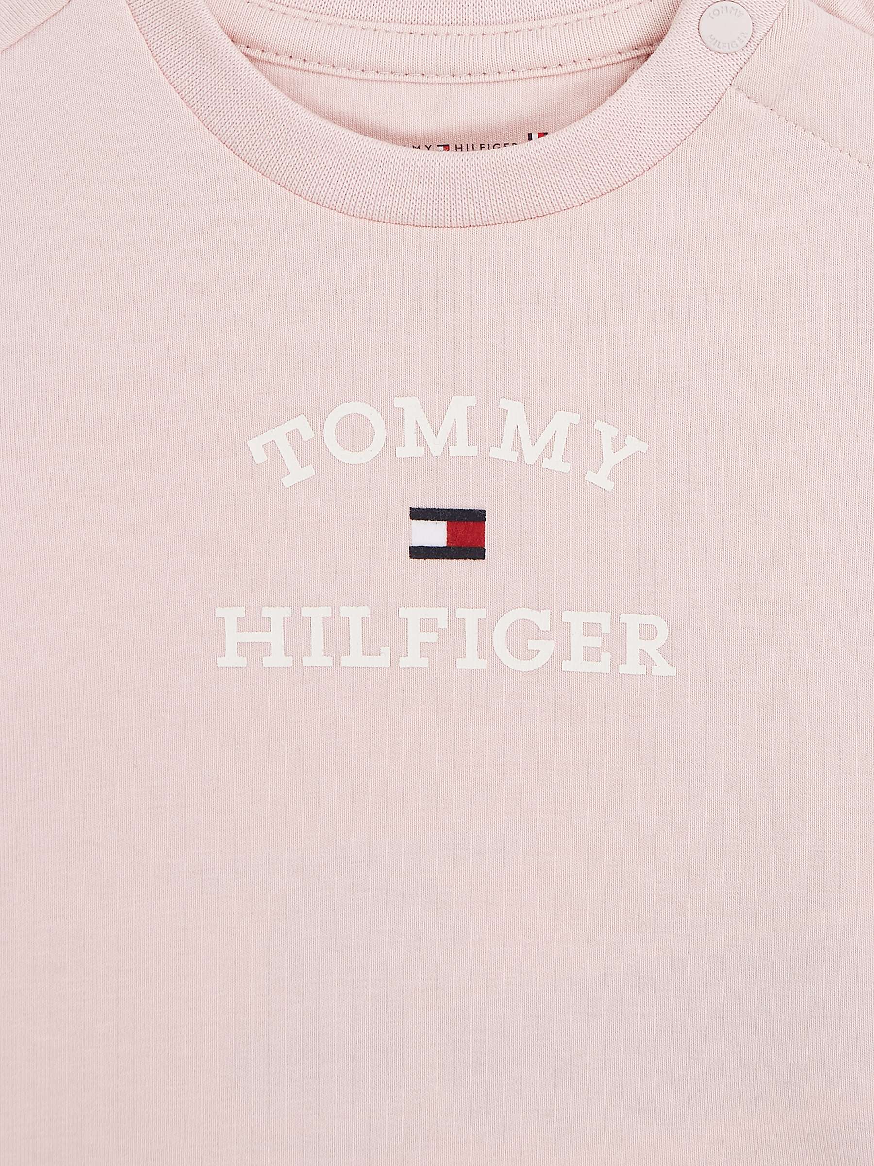 Buy Tommy Hilfiger Baby Logo T-Shirt & Jogger Shorts Set, Whimsy Pink Online at johnlewis.com