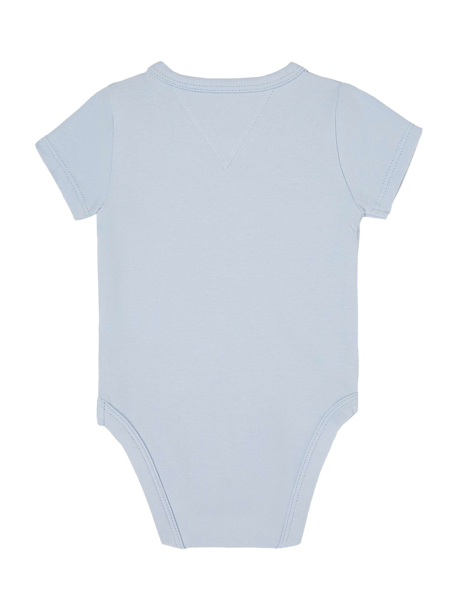 Buy Tommy Hilfiger Baby Logo Short Sleeve Bodysuit, Breezy Blue Online at johnlewis.com