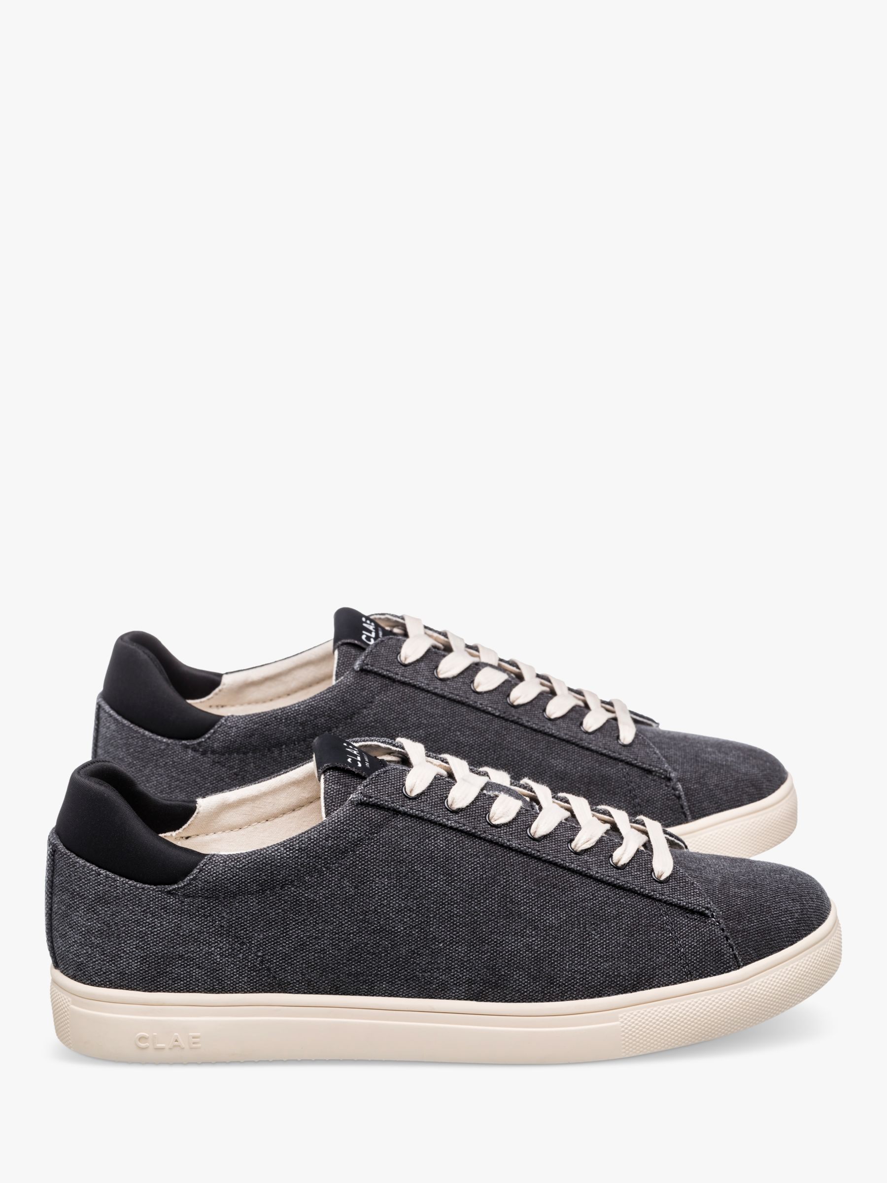 Buy CLAE Bradley Canvas Trainers, Washed Black Online at johnlewis.com