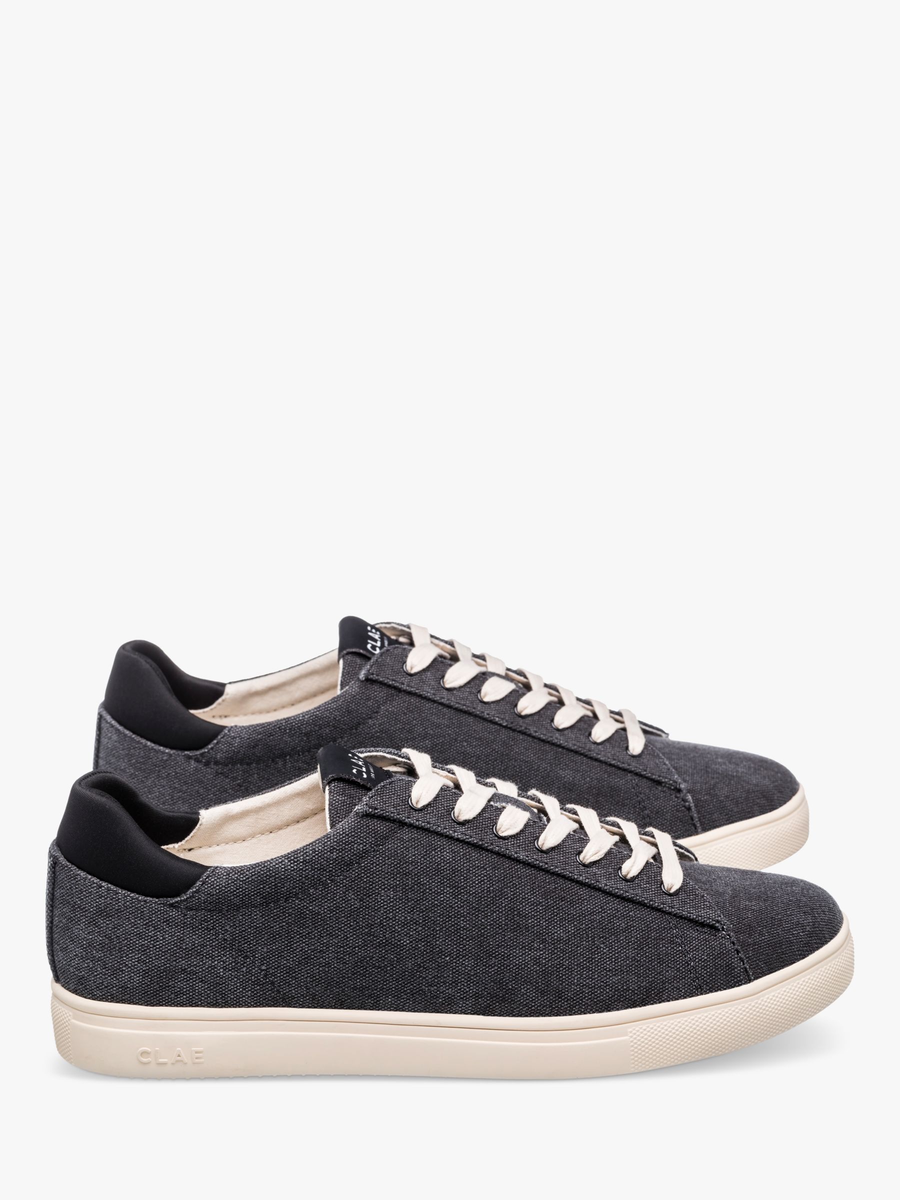 CLAE Bradley Canvas Trainers, Washed Black, 10.5