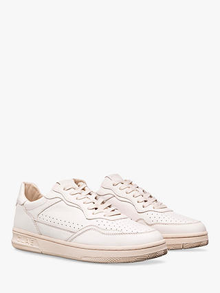 CLAE Haywood Leather Lace Up Trainers, Off White