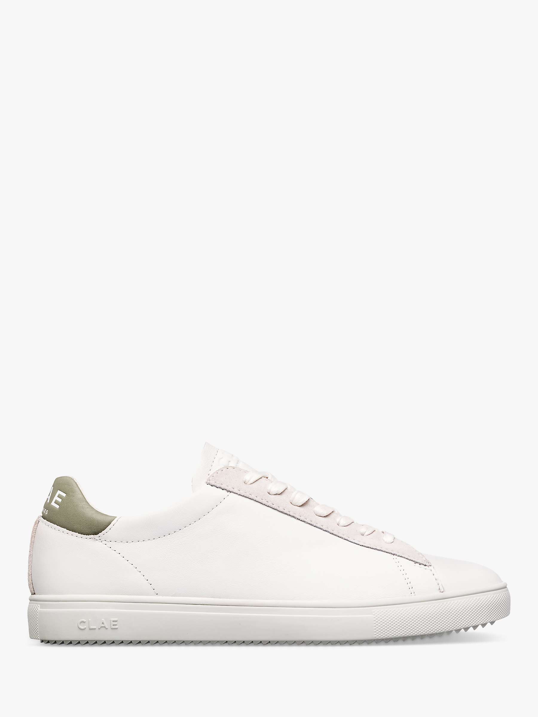 Buy CLAE Bradley Whitel Lace Up Trainers, White Online at johnlewis.com